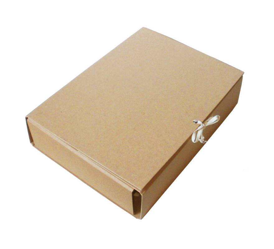 Папка-короб АРХІВО APX_306Z\60, на зав'язках, А4, 60 мм, КРАФТ